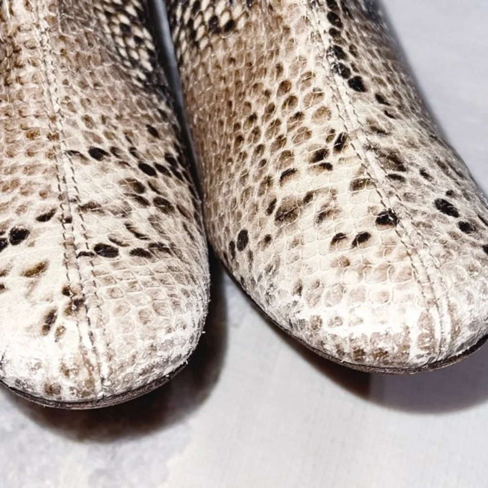 Free People CECILE SNAKE PRINT ANKLE BOOTS 35.5/5.5 - Picture 7 of 14